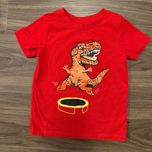 Cat & Jack Red T-Rex Kids T-Shirt size 2T - Picture 1 of 4